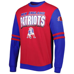 New England Patriots Mitchell & Ness All Over 2.0 Pullover Sweatshirt