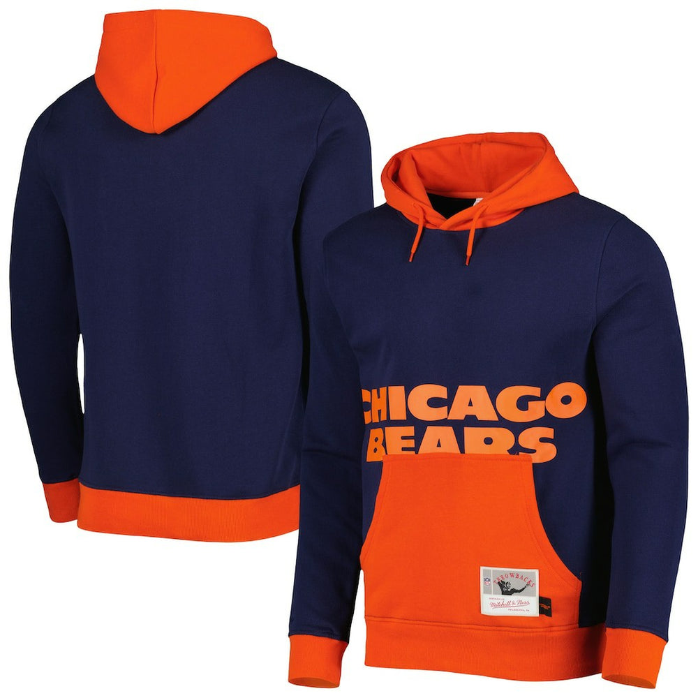 Chicago Bears Mitchell & Ness Big Face 5.0 Pullover Hoodie