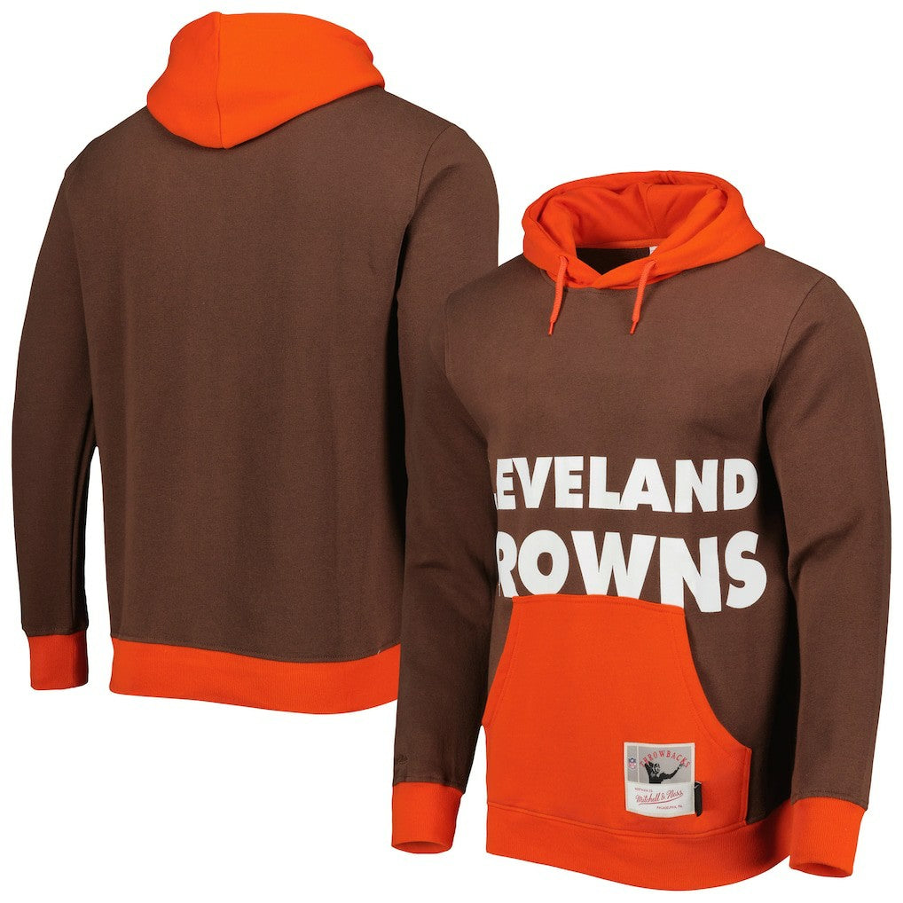 Cleveland Browns Mitchell & Ness Big Face 5.0 Pullover Hoodie