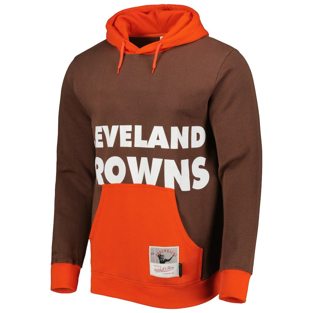 Cleveland Browns Mitchell & Ness Big Face 5.0 Pullover Hoodie