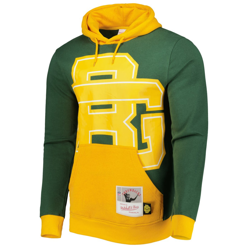 Green Bay Packers Mitchell & Ness Big Face 5.0 Pullover Hoodie