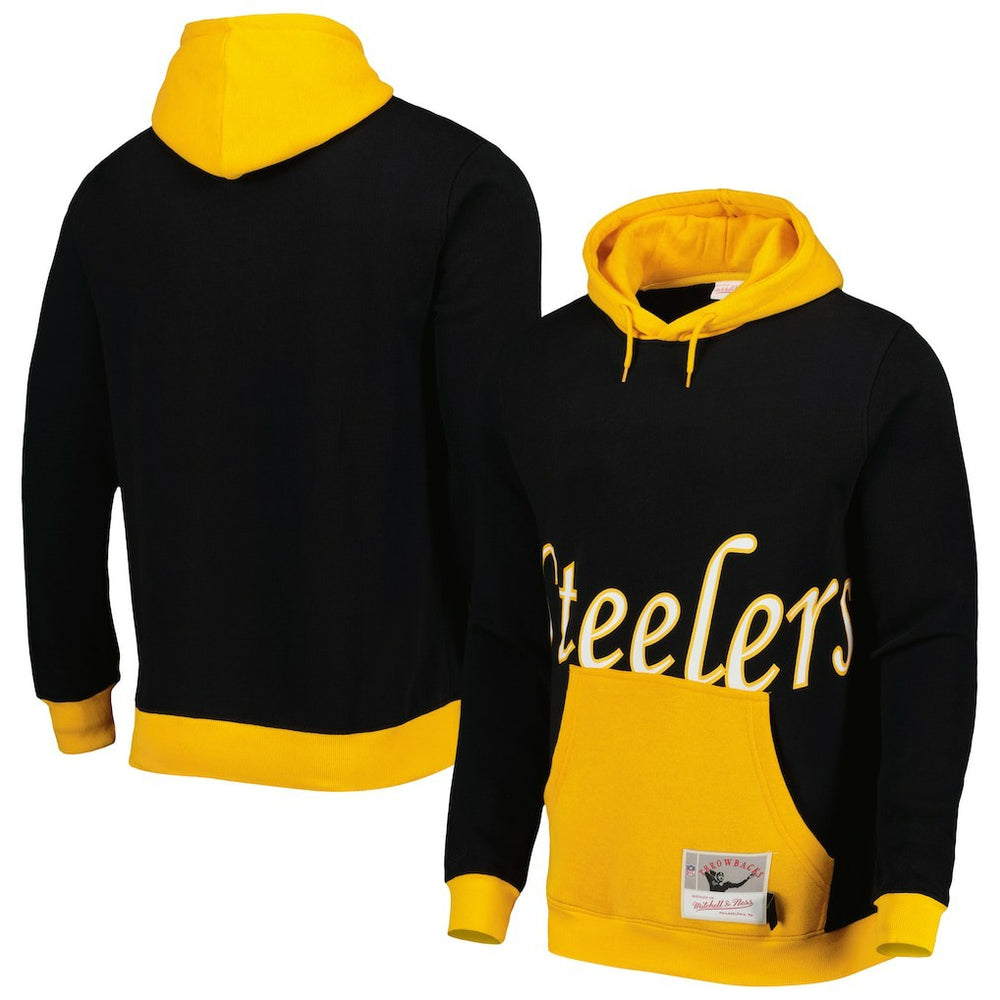 Pittsburgh Steelers Mitchell & Ness Big Face 5.0 Pullover Hoodie