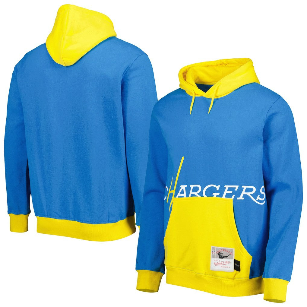 Los Angeles Chargers Mitchell & Ness Big Face 5.0 Pullover Hoodie