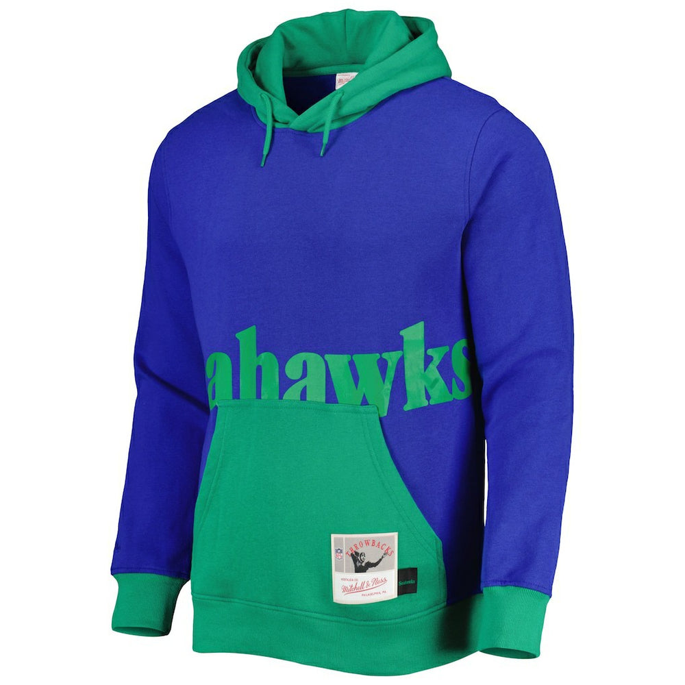 Seattle Seahawks Mitchell & Ness Big Face 5.0 Pullover Hoodie