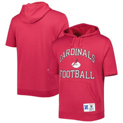Arizona Cardinals Mitchell & Ness Washed Short Sleeve Pullover Hoodie