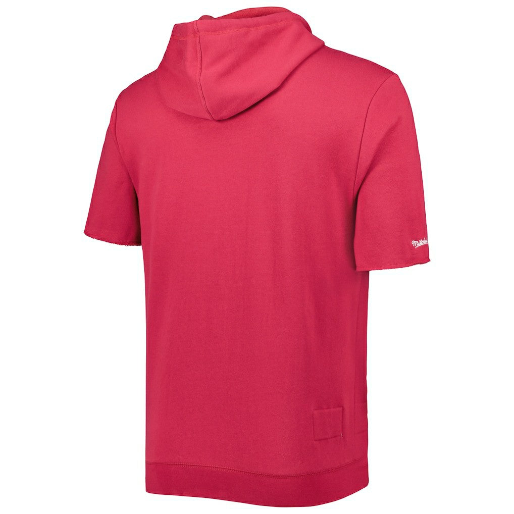 Arizona Cardinals Mitchell & Ness Washed Short Sleeve Pullover Hoodie