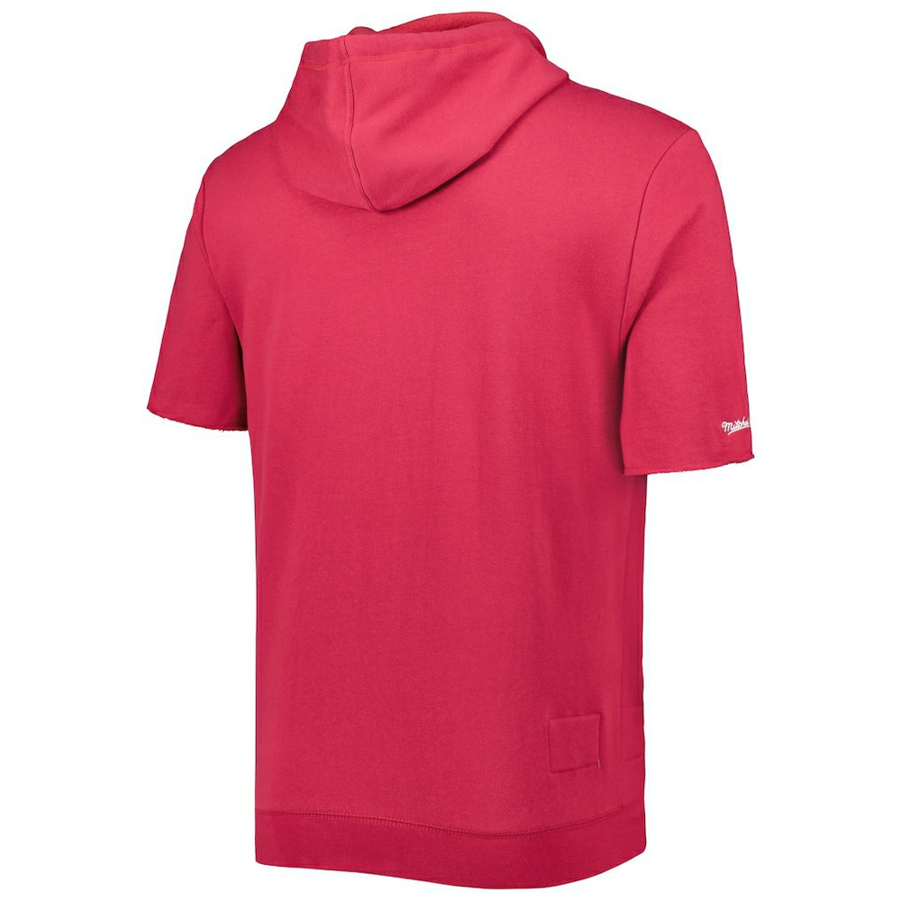 Arizona Cardinals Mitchell & Ness Washed Short Sleeve Pullover Hoodie