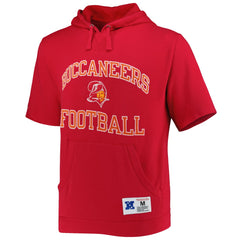 Tampa Bay Buccaneers Mitchell & Ness Washed Short Sleeve Pullover Hoodie