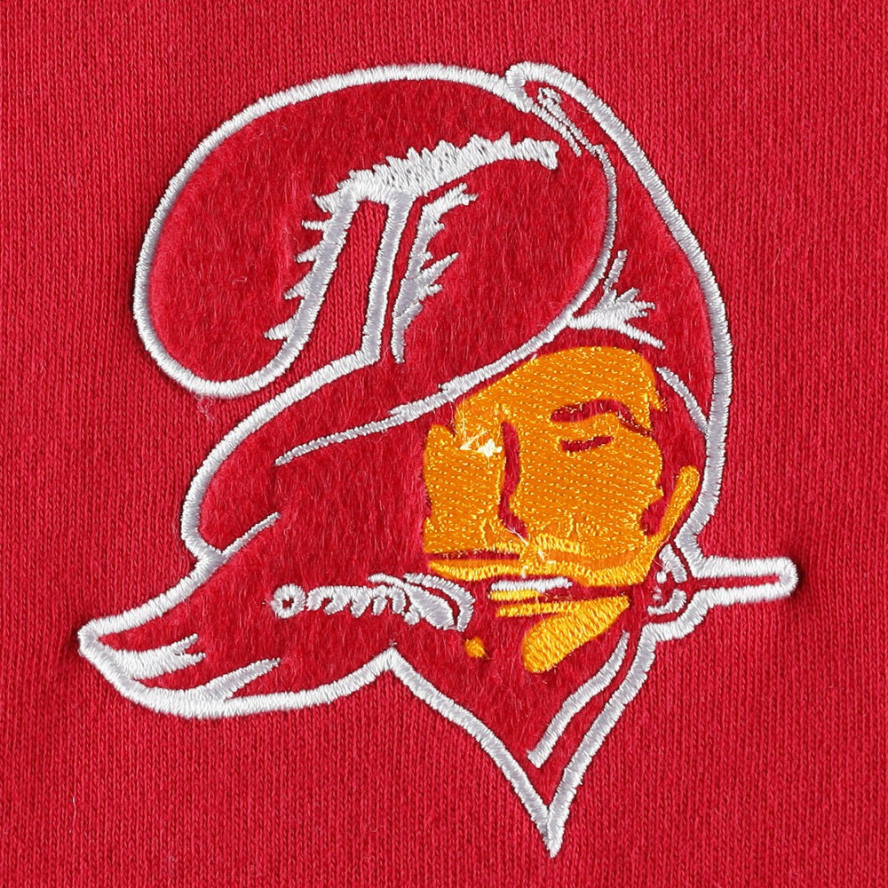 Tampa Bay Buccaneers Mitchell & Ness Washed Short Sleeve Pullover Hoodie