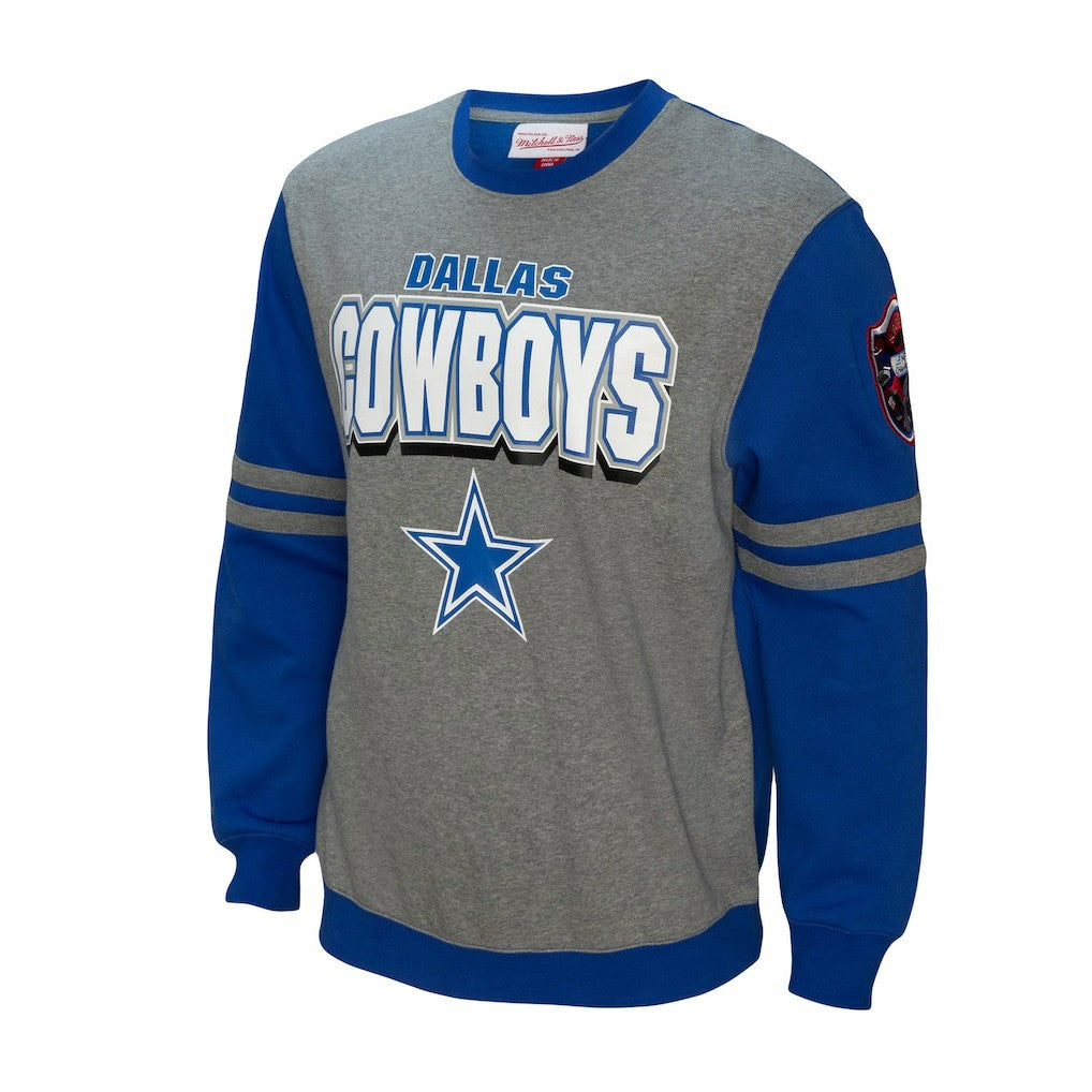 Dallas Cowboys Mitchell & Ness All Over 2.0 Pullover Sweatshirt