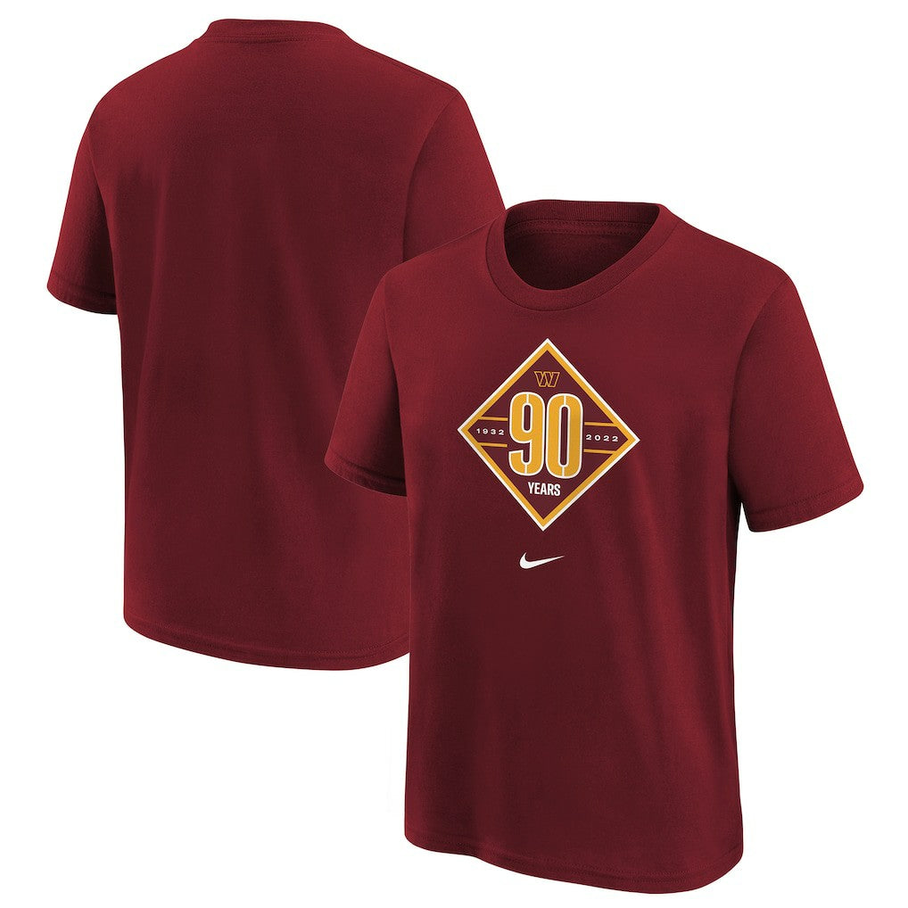 Washington Commanders Nike Youth 90th Anniversary Logo T-Shirt
