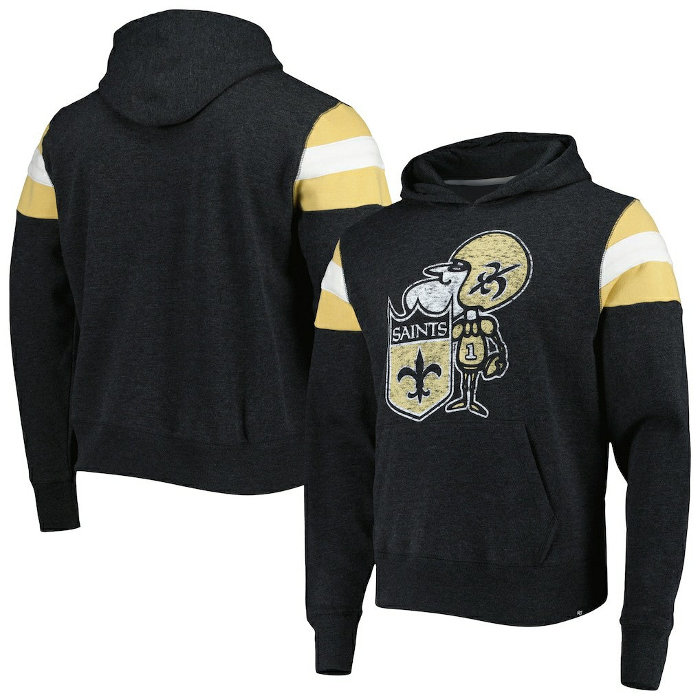 New Orleans Saints 47 brand '47 Legacy Premier Nico Pullover Hoodie