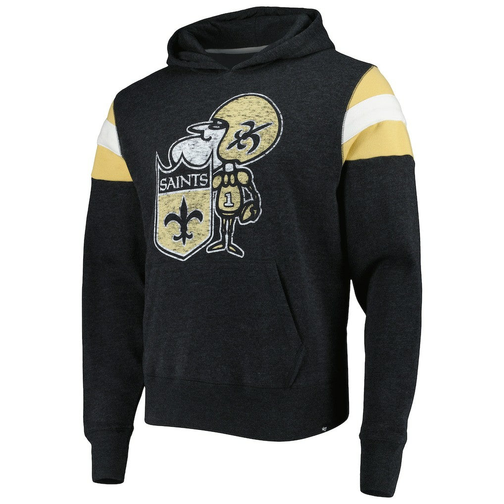 New Orleans Saints 47 brand '47 Legacy Premier Nico Pullover Hoodie