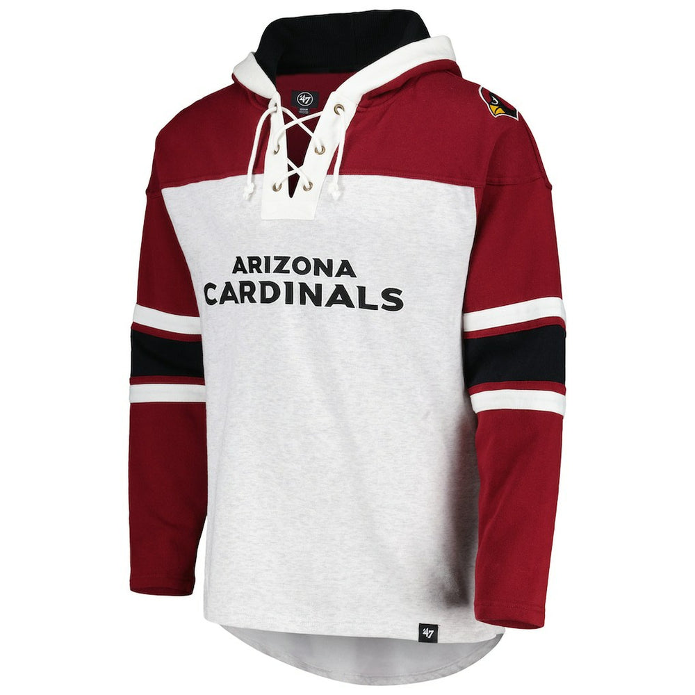 Arizona Cardinals 47 brand '47 Gridiron Lace-Up Pullover Hoodie