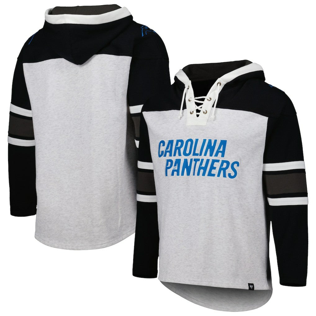 Carolina Panthers 47 brand '47 Gridiron Lace-Up Pullover Hoodie