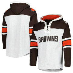 Cleveland Browns 47 brand '47 Gridiron Lace-Up Pullover Hoodie