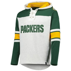 Green Bay Packers 47 brand '47 Gridiron Lace-Up Pullover Hoodie