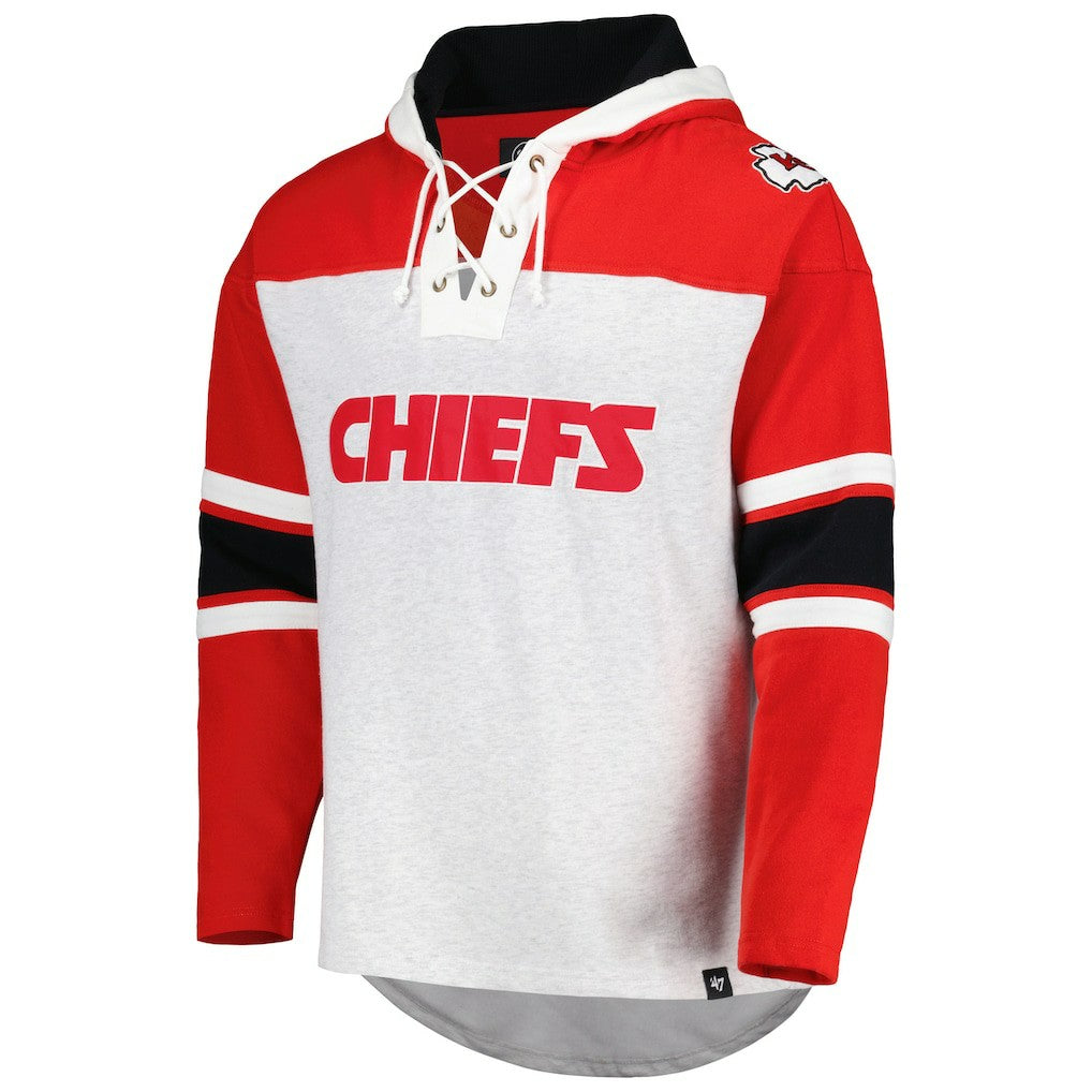 Kansas City Chiefs 47 brand '47 Gridiron Lace-Up Pullover Hoodie