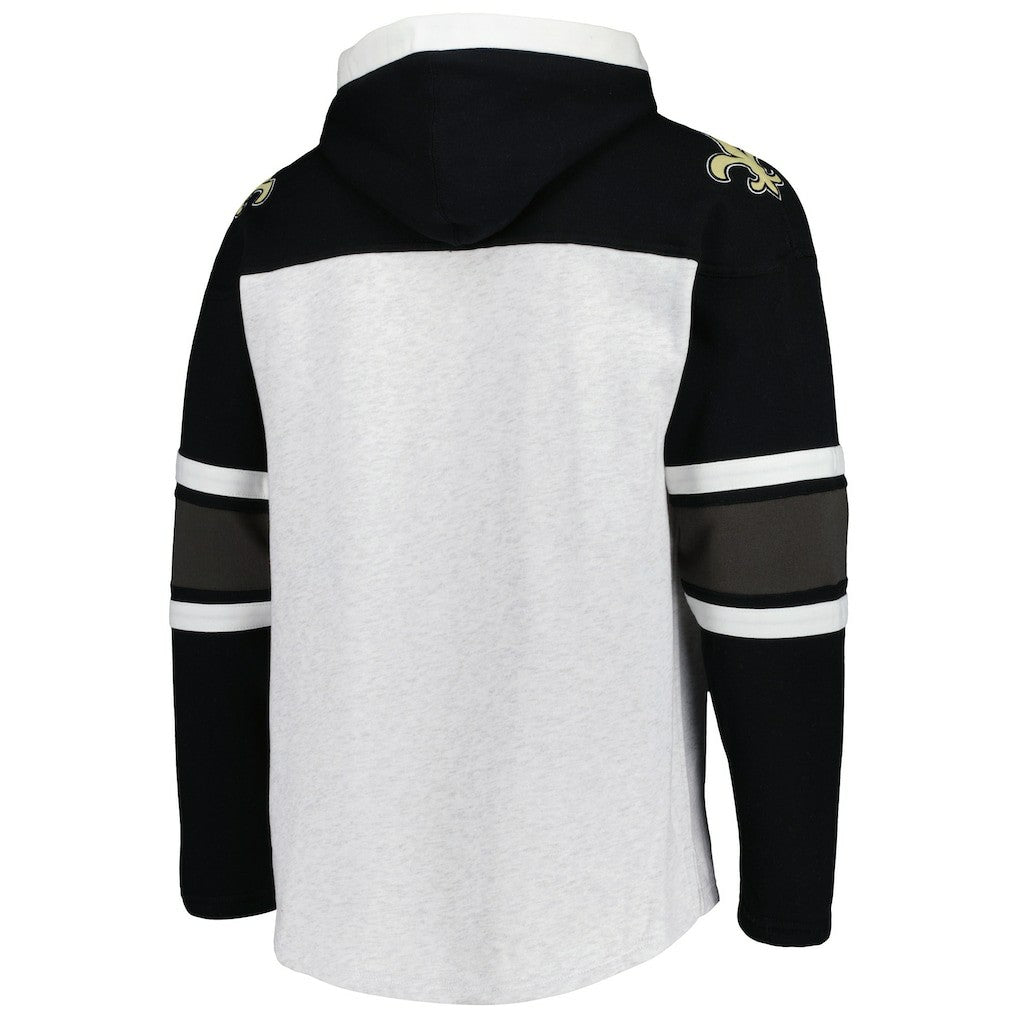 New Orleans Saints 47 brand '47 Gridiron Lace-Up Pullover Hoodie