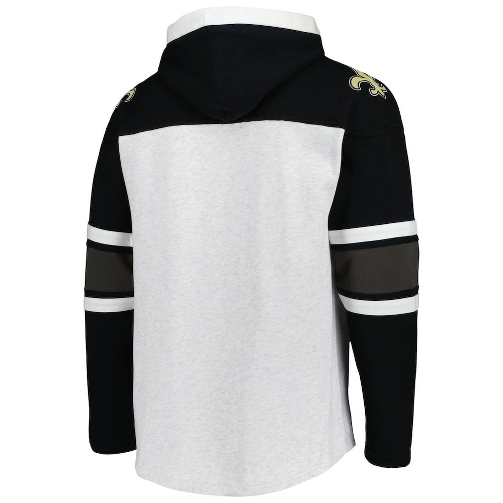 New Orleans Saints 47 brand '47 Gridiron Lace-Up Pullover Hoodie