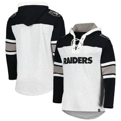 Las Vegas Raiders 47 brand '47 Gridiron Lace-Up Pullover Hoodie