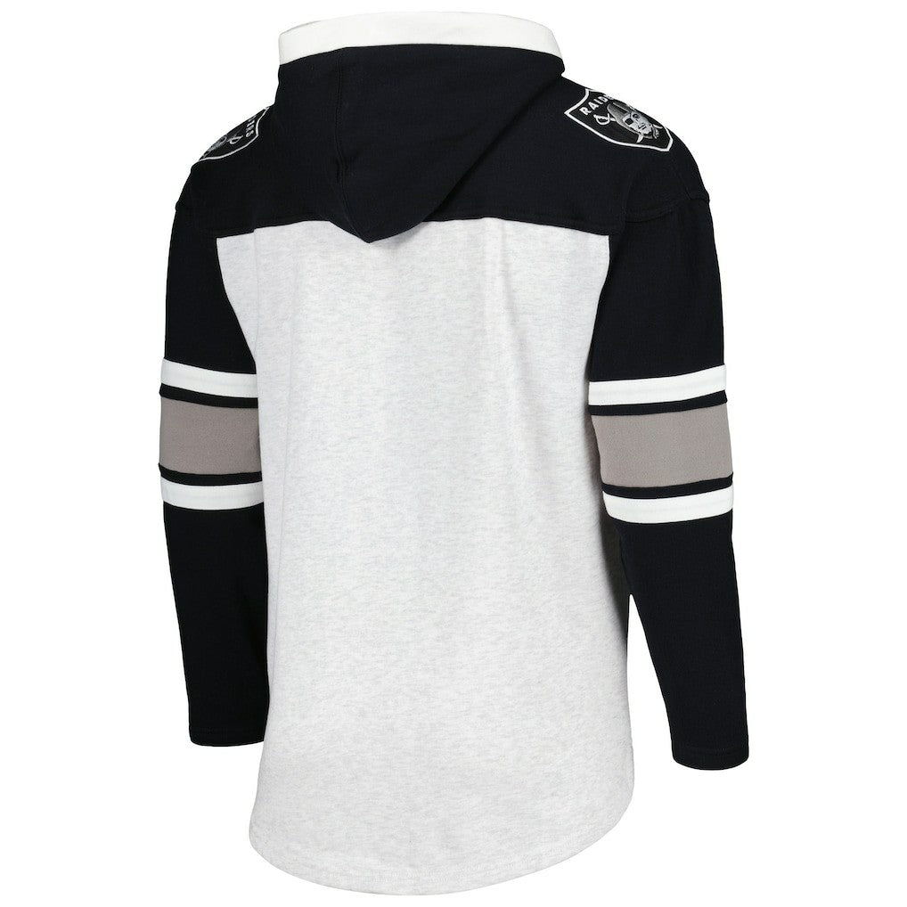 Las Vegas Raiders 47 brand '47 Gridiron Lace-Up Pullover Hoodie
