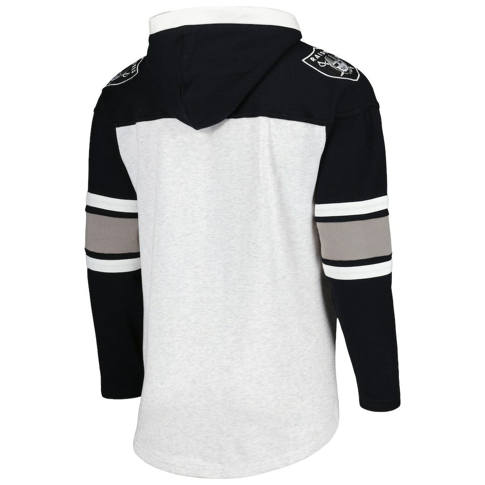 Las Vegas Raiders 47 brand '47 Gridiron Lace-Up Pullover Hoodie