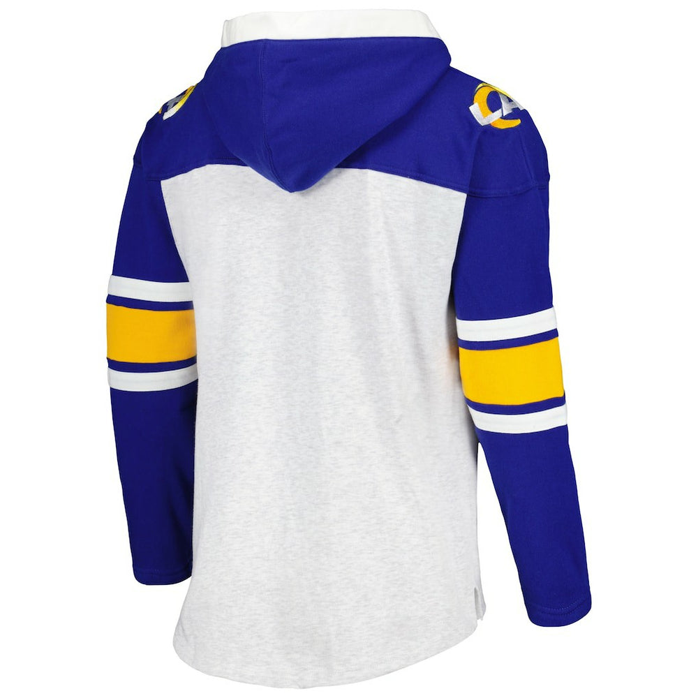 Los Angeles Rams 47 brand '47 Gridiron Lace-Up Pullover Hoodie