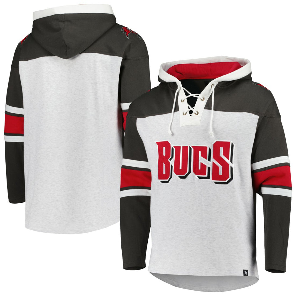 Tampa Bay Buccaneers 47 brand '47 Gridiron Lace-Up Pullover Hoodie