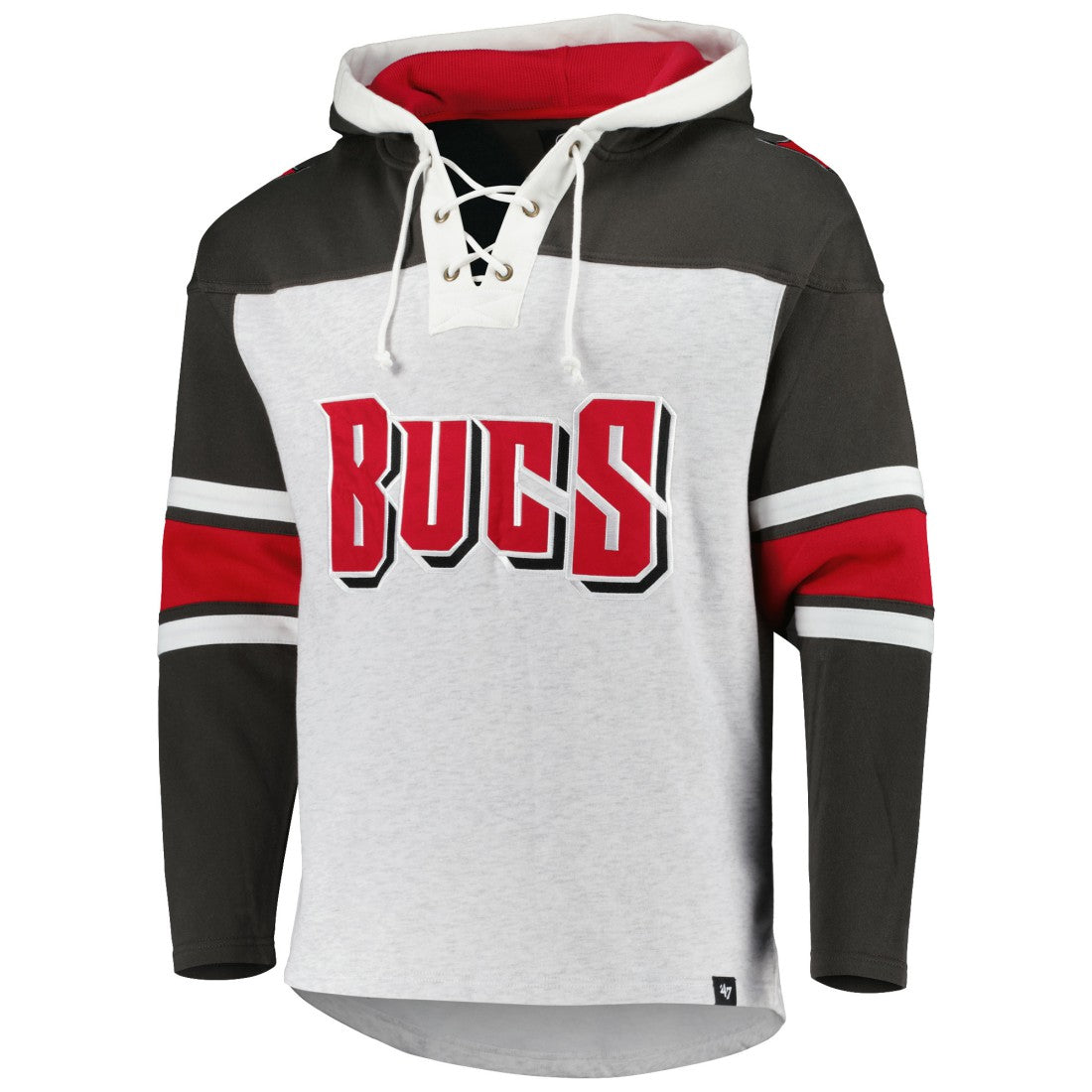 Tampa Bay Buccaneers 47 brand '47 Gridiron Lace-Up Pullover Hoodie