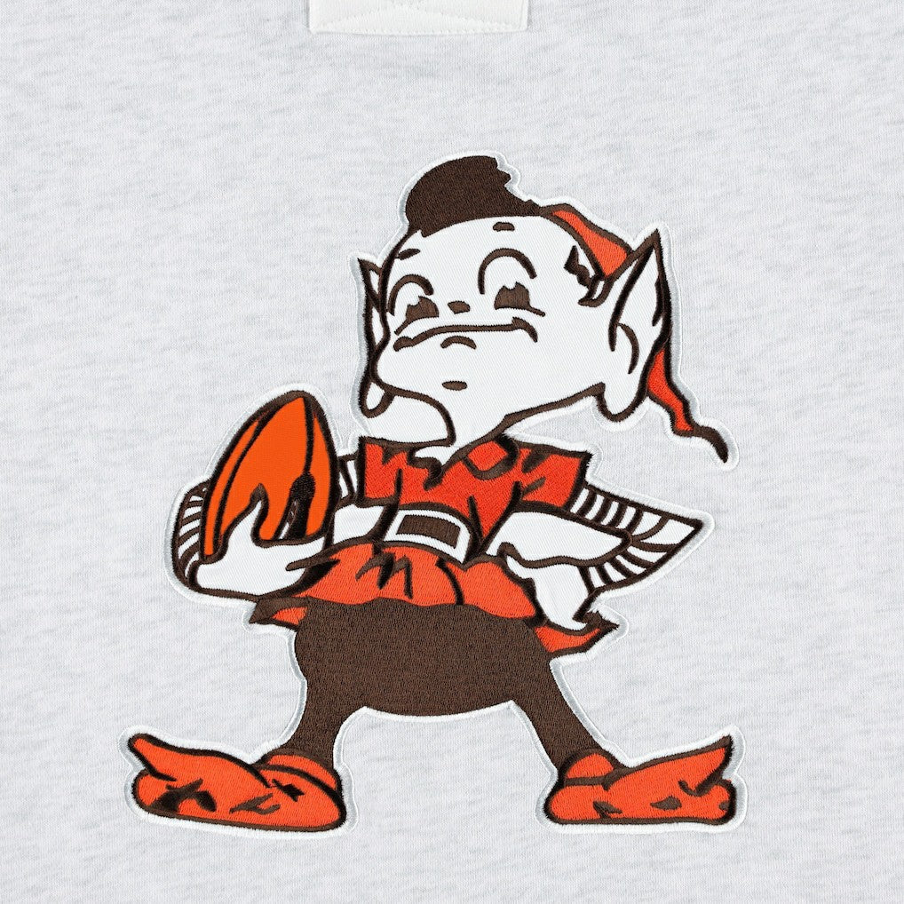 Cleveland Browns 47 brand '47 Brownie The Elf Historic Logo Gridiron Lace-Up Pullover Hoodie