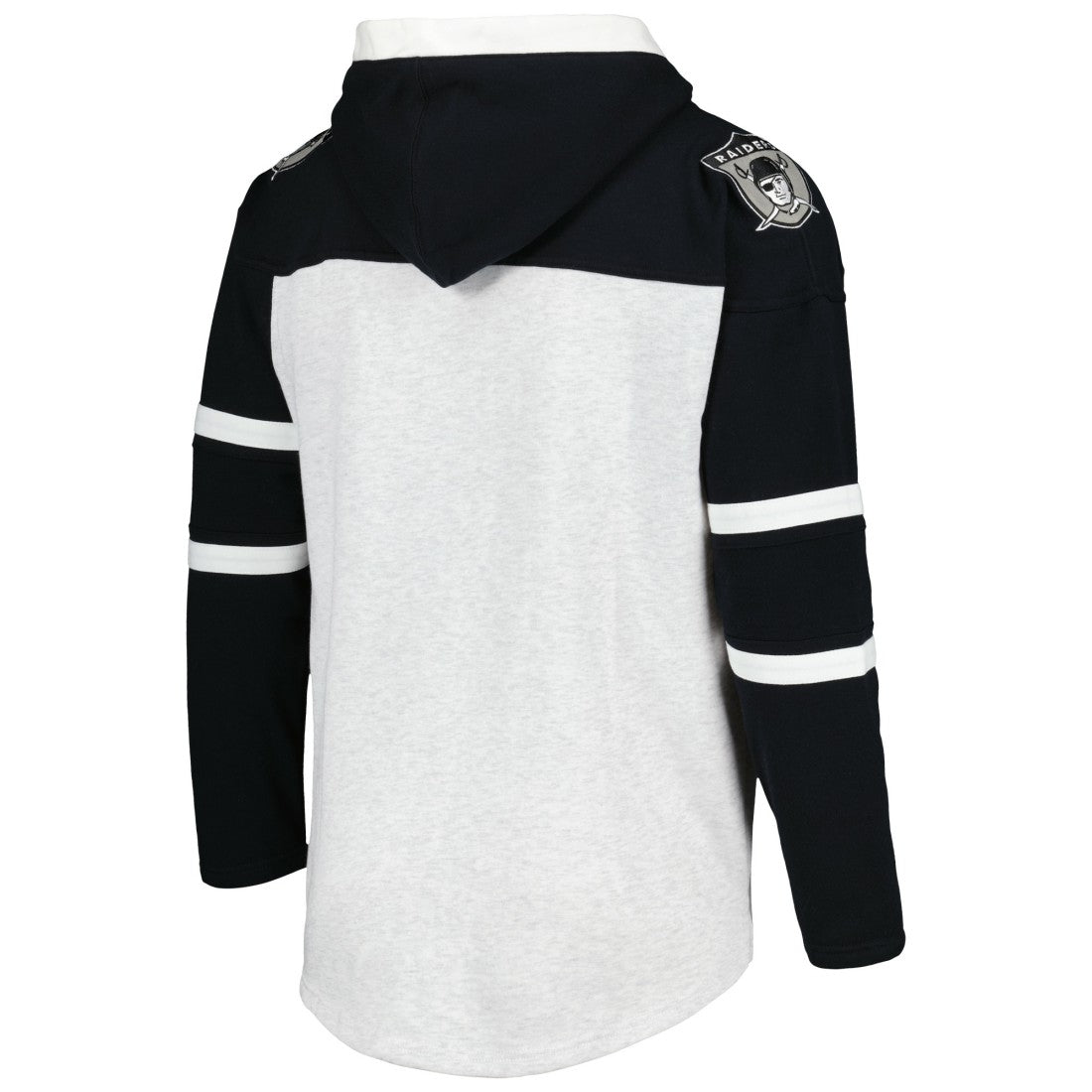 Las Vegas Raiders 47 brand '47 Historic Logo Gridiron Lace-Up Pullover Hoodie