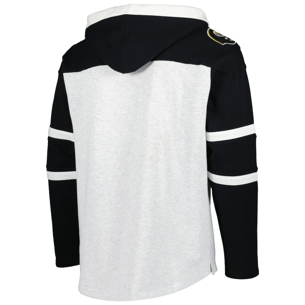 Pittsburgh Steelers 47 brand '47 Historic Logo Gridiron Lace-Up Pullover Hoodie