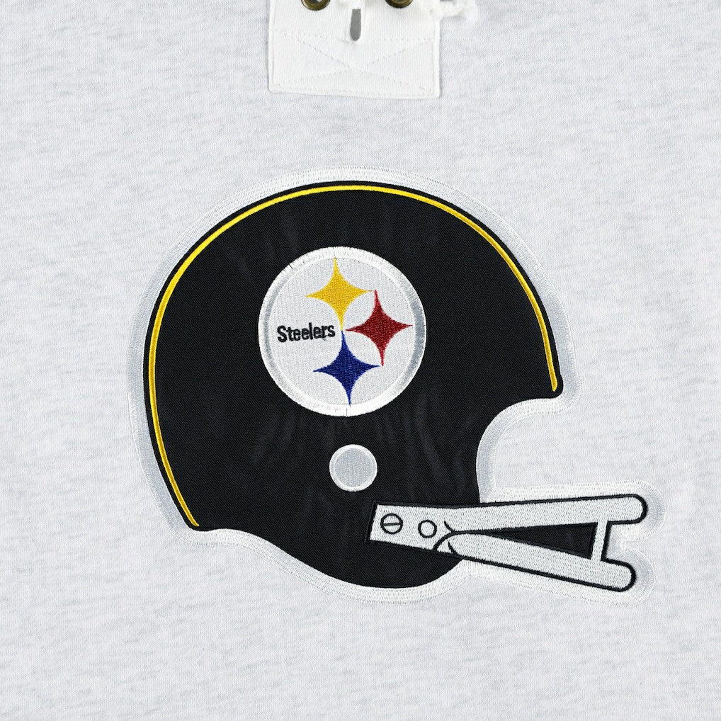 Pittsburgh Steelers 47 brand '47 Historic Logo Gridiron Lace-Up Pullover Hoodie