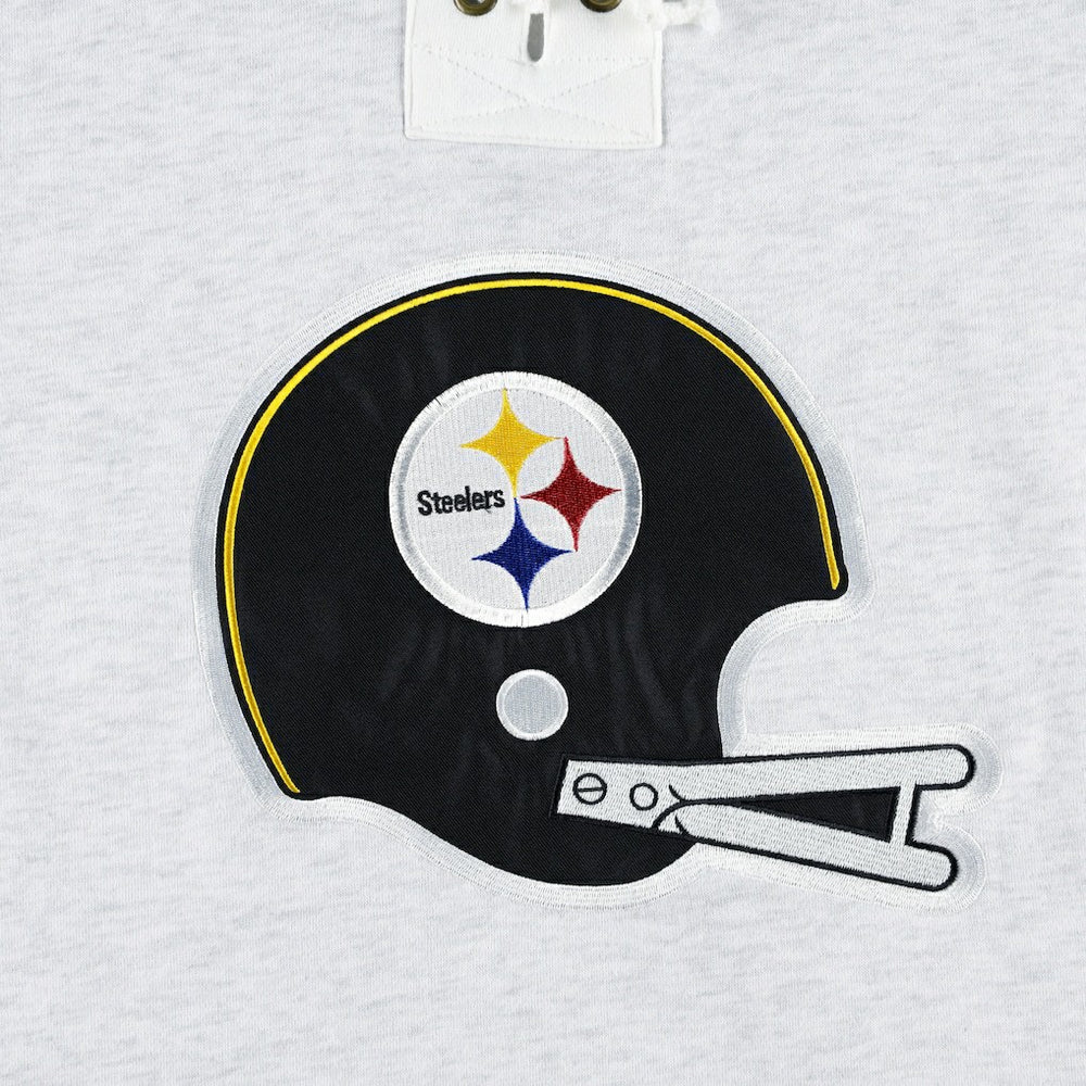 Pittsburgh Steelers 47 brand '47 Historic Logo Gridiron Lace-Up Pullover Hoodie
