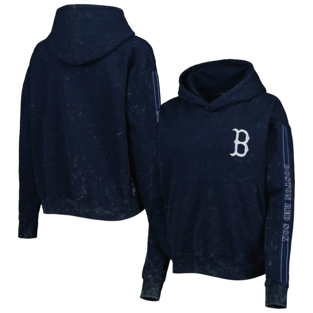 Boston Red Sox The Wild Collective Women's Marble Pullover Hoodie | MLB Outlet