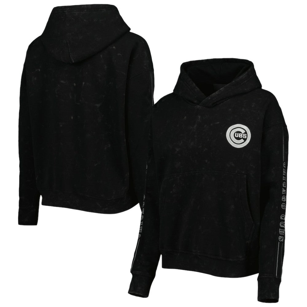 Chicago Cubs The Wild Collective Women's Marble Pullover Hoodie | MLB US