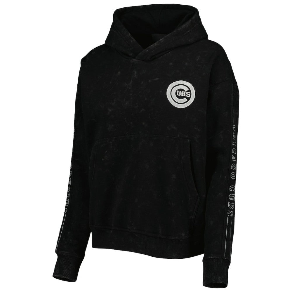 Chicago Cubs The Wild Collective Women's Marble Pullover Hoodie | MLB US