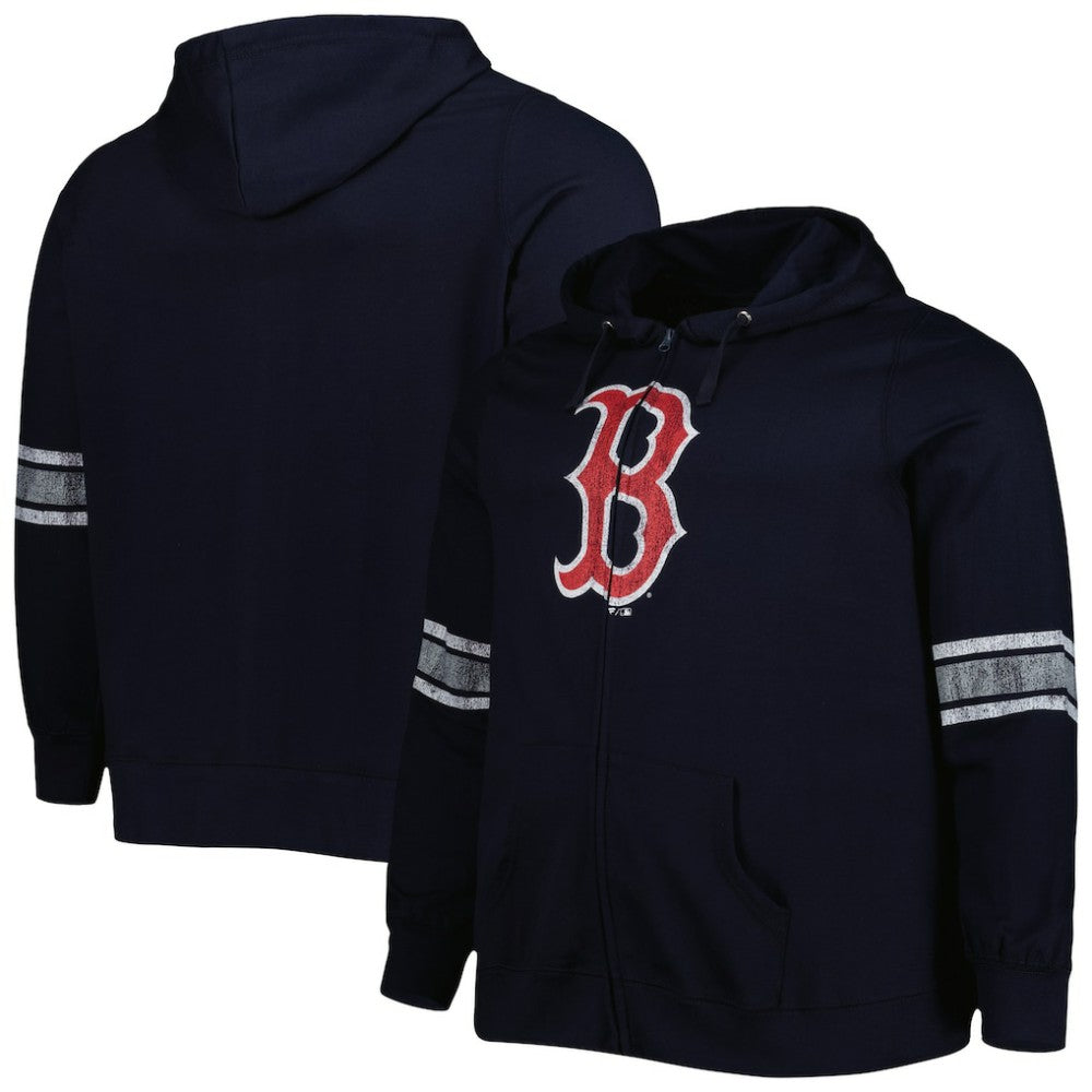 Boston Red Sox Women's Plus Size Front Logo Full-Zip Hoodie | MLB Shop