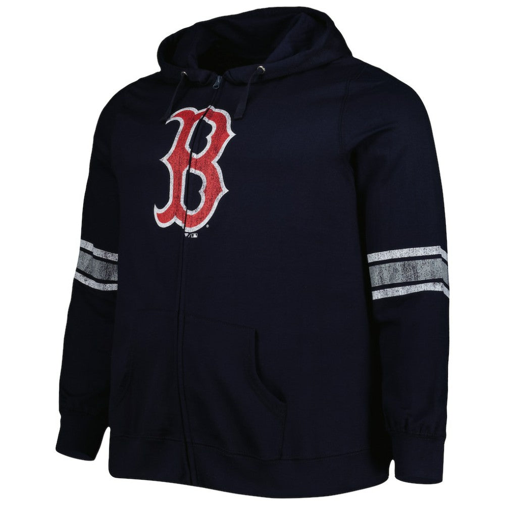 Boston Red Sox Women's Plus Size Front Logo Full-Zip Hoodie | MLB Shop