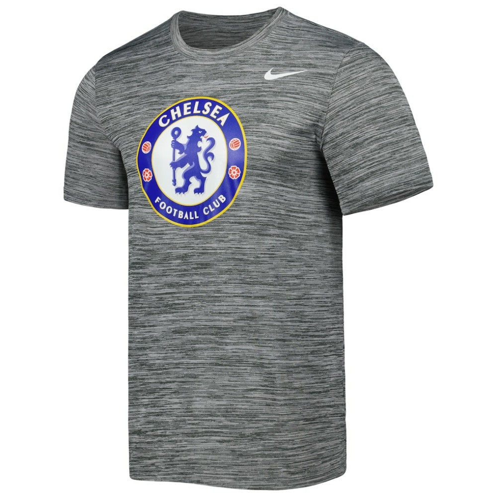 Chelsea Primary Logo Velocity Legend Performance T-Shirt Heather Gray - Nike
