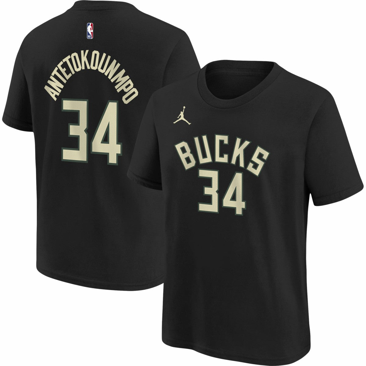 Giannis Antetokounmpo Milwaukee Bucks Jordan Brand Youth Statement Edition Name & Number Player T-Shirt On Sale