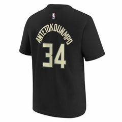 Giannis Antetokounmpo Milwaukee Bucks Jordan Brand Youth Statement Edition Name & Number Player T-Shirt On Sale