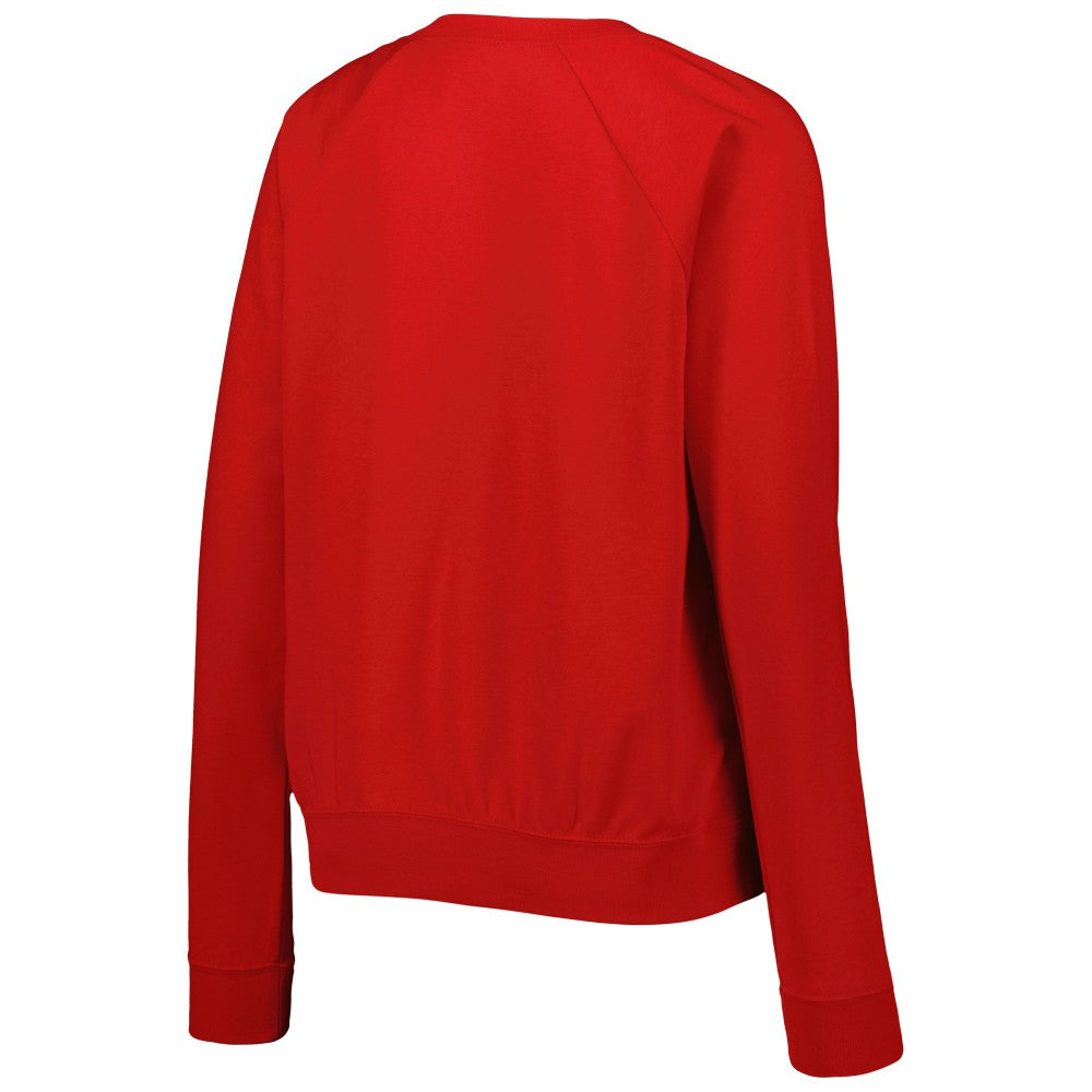 England National Team Women's Lockup Varsity Tri-Blend Raglan Pullover Sweatshirt Red - Nike