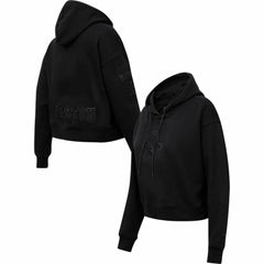 Boston Red Sox Pro Standard Women's Triple Black Cropped Pullover Hoodie | MLB Online