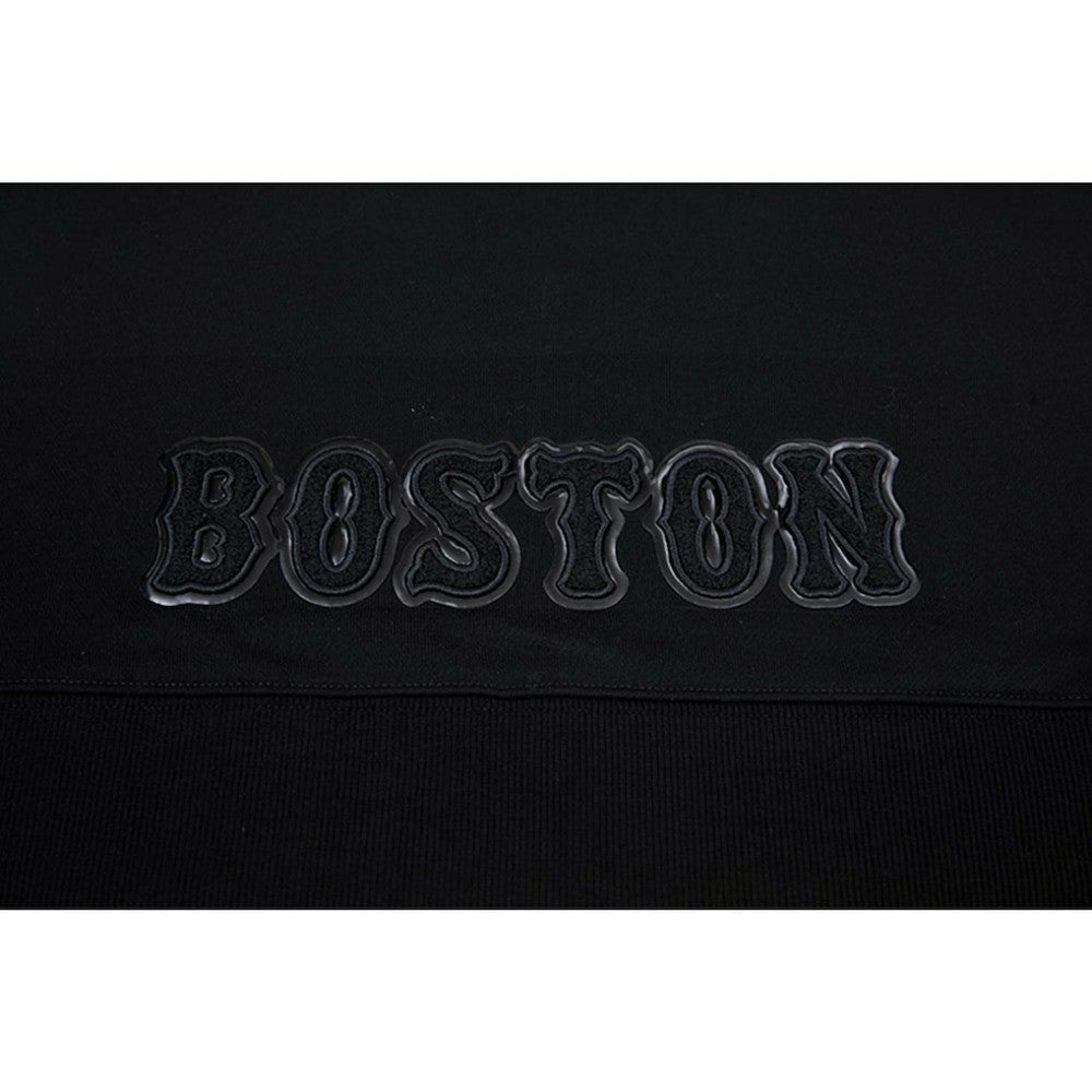 Boston Red Sox Pro Standard Women's Triple Black Cropped Pullover Hoodie | MLB Online