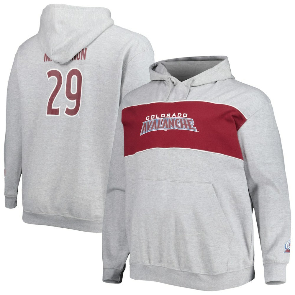 Nathan MacKinnon Colorado Avalanche Big & Tall Player Pullover Hoodie On Sale