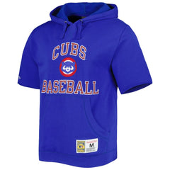 Chicago Cubs Mitchell & Ness Cooperstown Collection Washed Fleece Pullover Short Sleeve Hoodie | MLB New