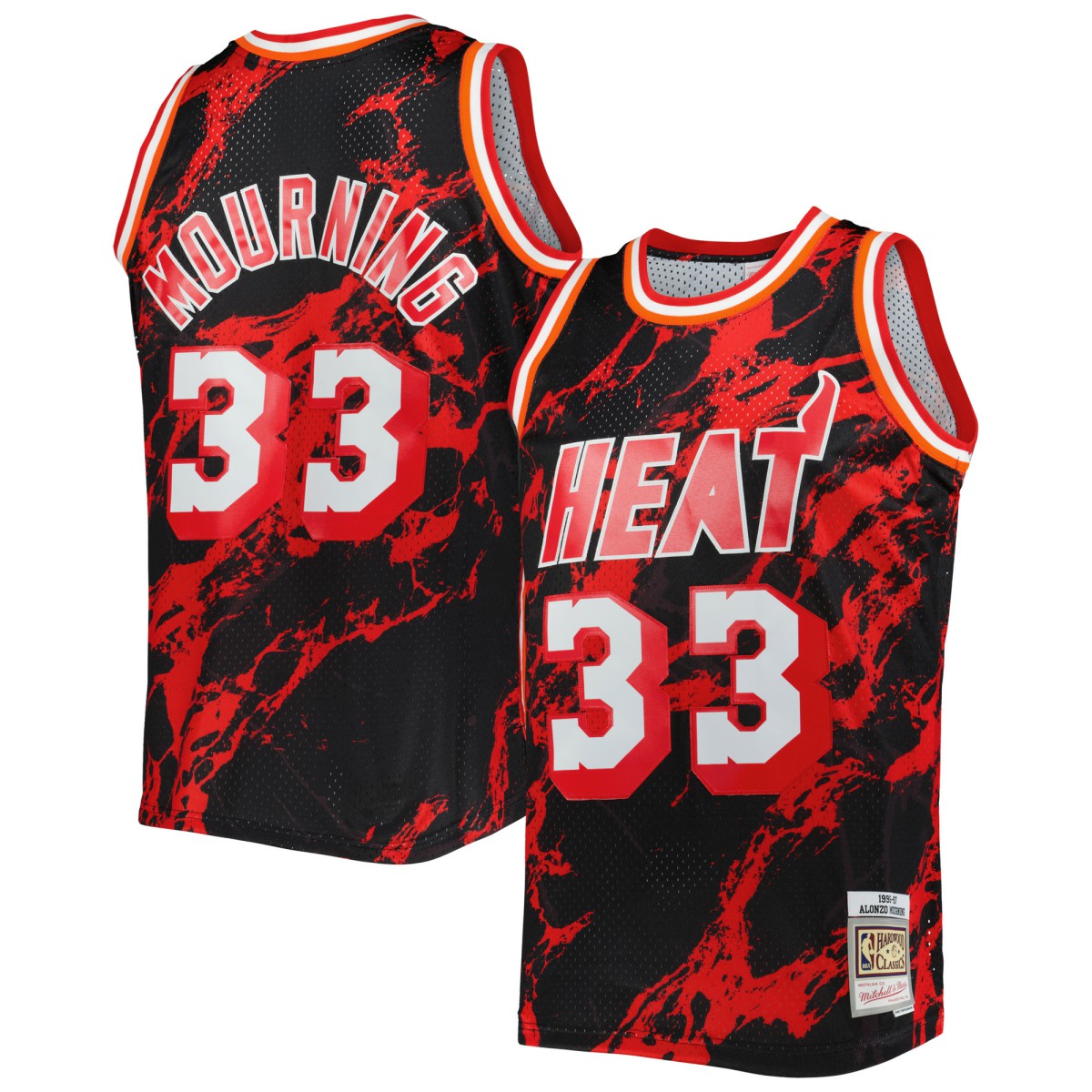 Alonzo Mourning Miami Heat 1996/97 Hardwood Classics Marble Swingman Jersey Discount