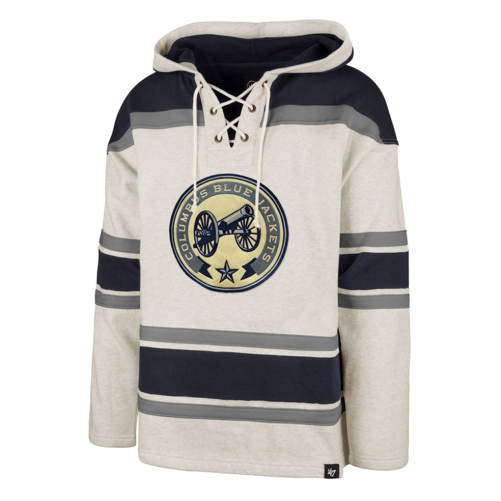 Columbus Blue Jackets '47 Rockaway Lace-Up Pullover Hoodie Online